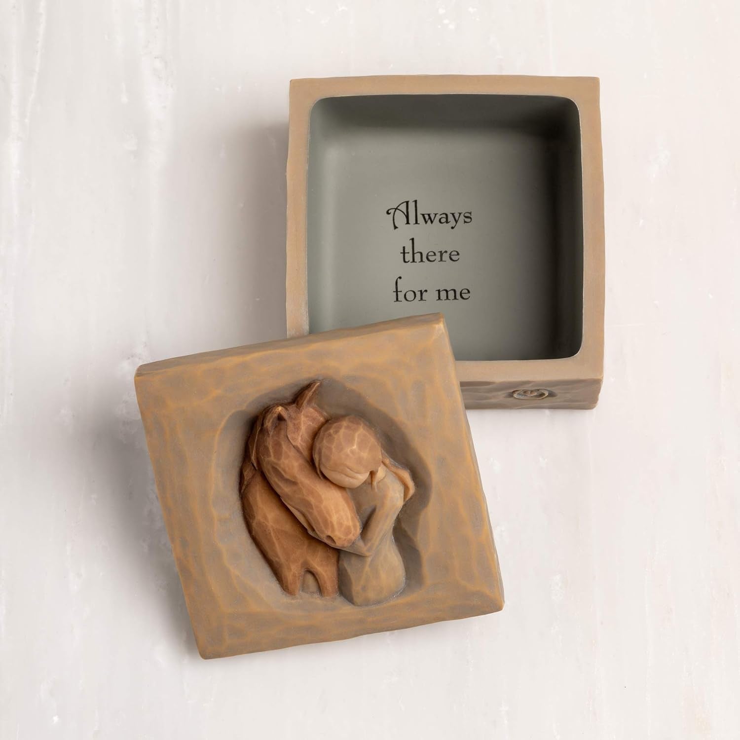 Whispers of Resilience: Hand-Painted Quiet Strength Keepsake Box. A Sculpted Tribute to Cherished Memories