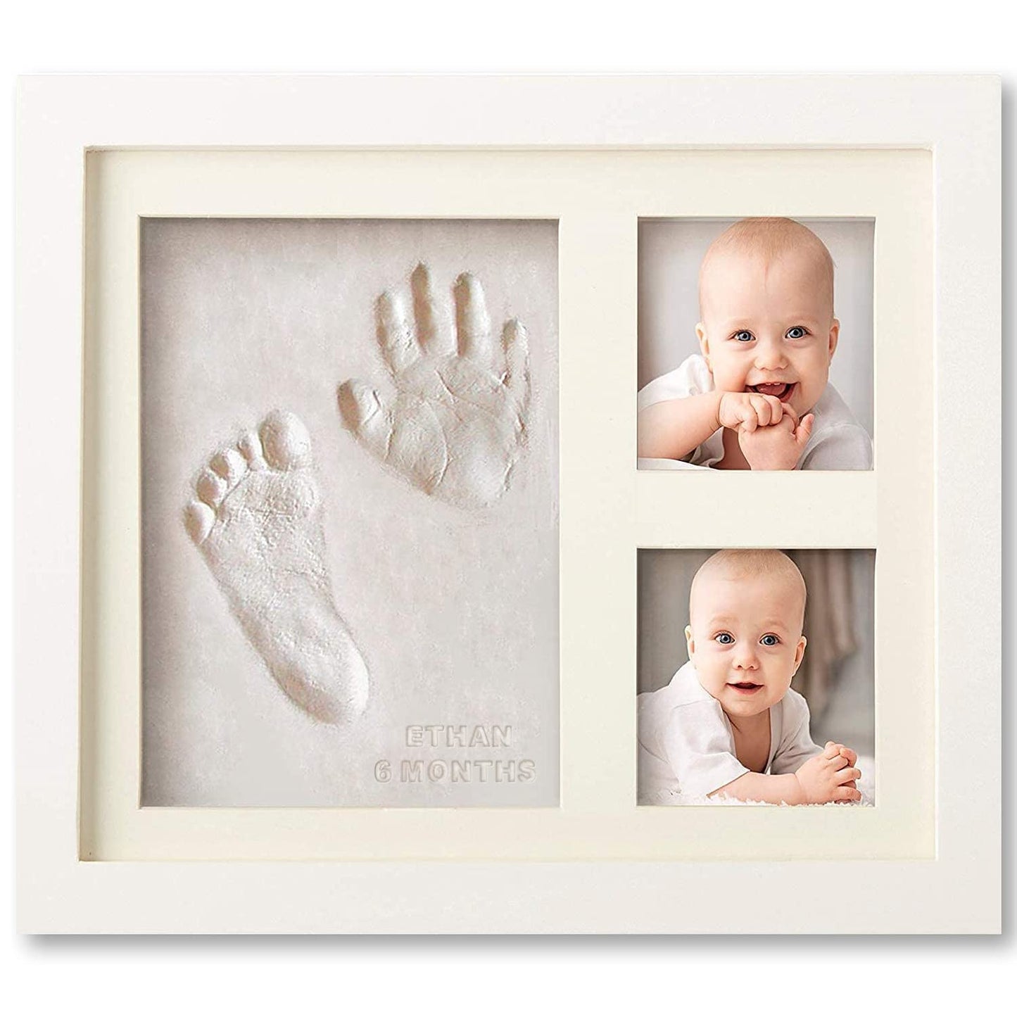 The life print : Baby Hand and Footprint Kit in Adorable Keepsake Frame – Perfect Baby Shower Gift and Nursery Decor!