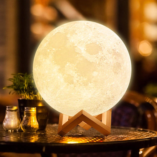 Rechargeable Moon Lamp for Adult Kids 5.9Inch, 3D Moon Lights for Bedroom, Unique Christmas Gifts for Women Girl, Suitable as Night Lights Bedroom Decorations