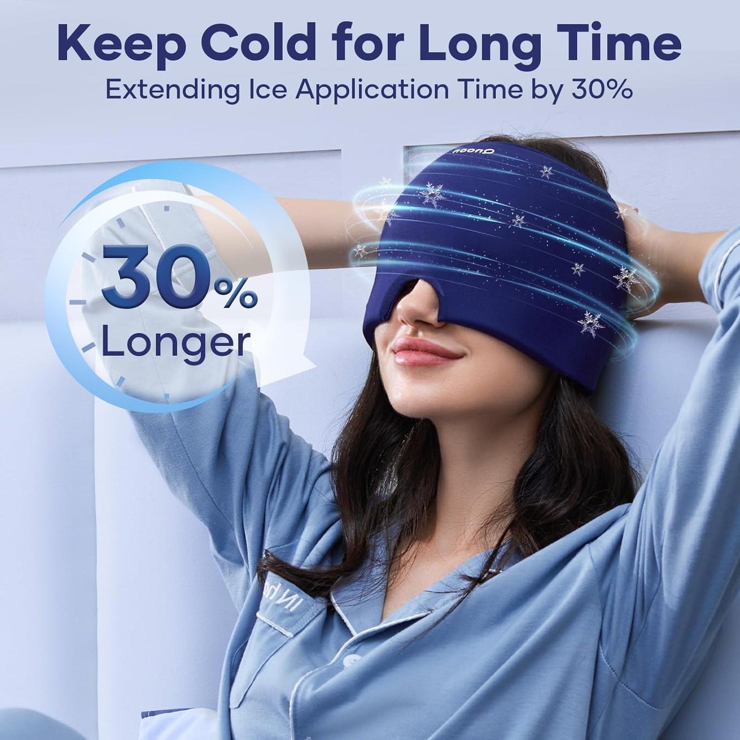 Chill Out  Migraines and sleep: Premium Headache and sleep  Relief Cap with Odorless Ice Pack - Reusable, Adjustable, and Stress-Busting Hot/Cold Gel Hat