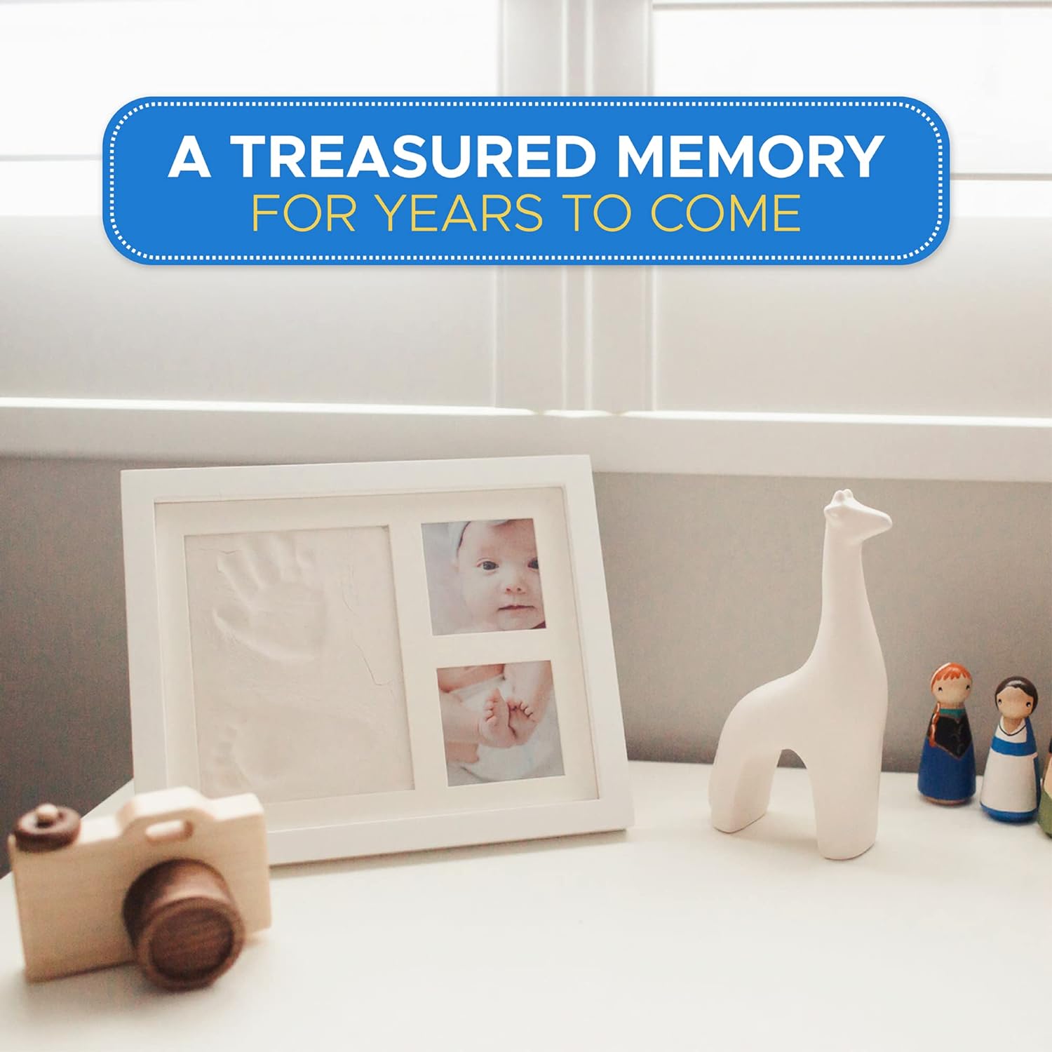 The life print : Baby Hand and Footprint Kit in Adorable Keepsake Frame – Perfect Baby Shower Gift and Nursery Decor!